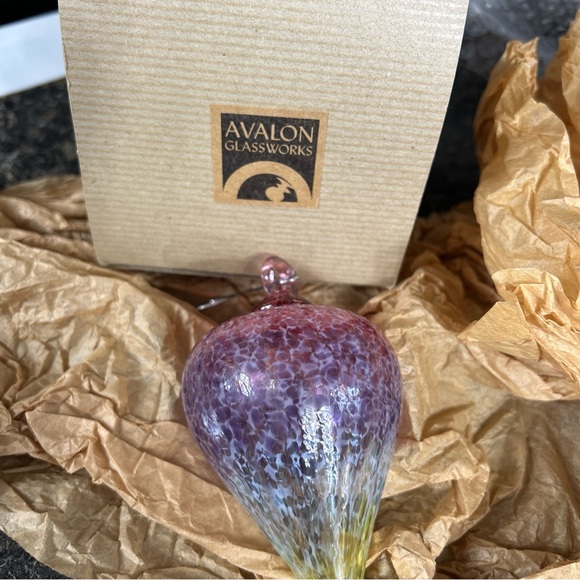 Vintage Avalon Glass Teardrop Ornament - Picture 3 of 3